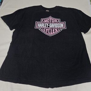 Harley-Davidson Black Cloth Fashion Shirt Large Alamo City San Antonio